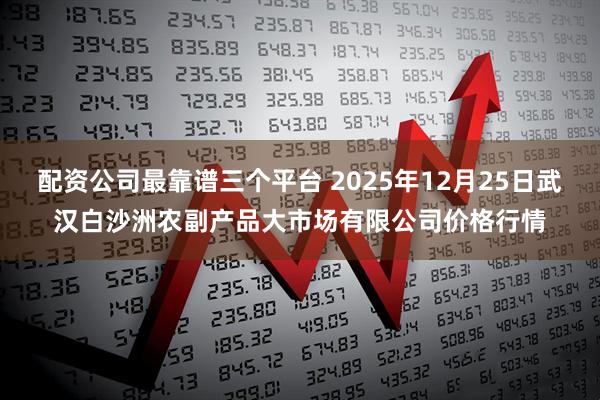 配资公司最靠谱三个平台 2025年12月25日武汉白沙洲农副产品大市场有限公司价格行情